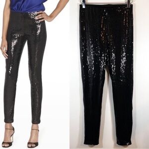 NWT Soft Surroundings Black Sequin Leggings Small
